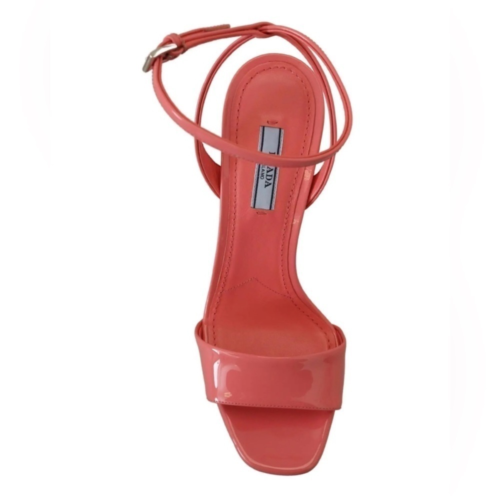 Prada petal pink patent leather block heel platform sandals EU 39 - Picture 4 of 13